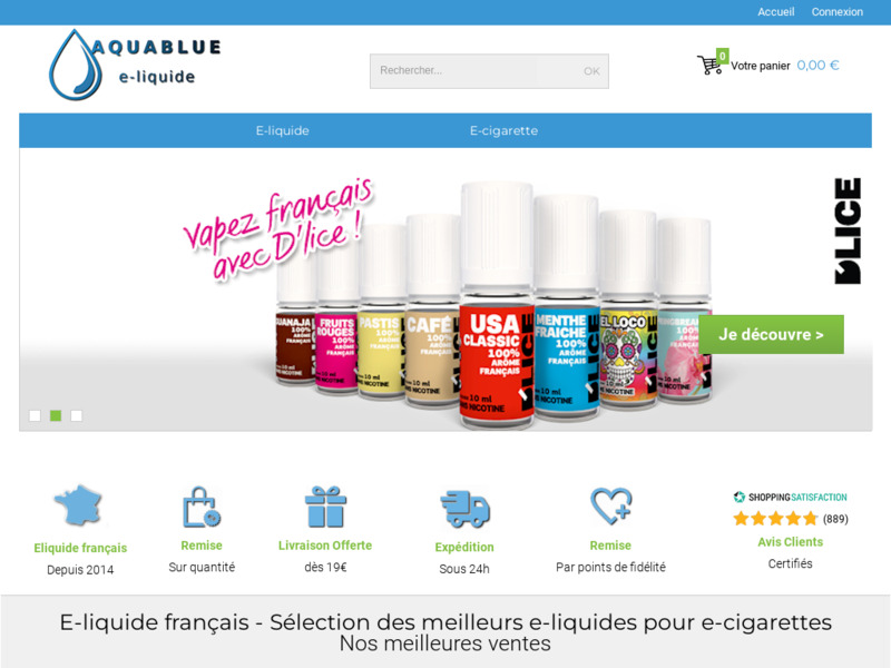 Aquablue e-liquide