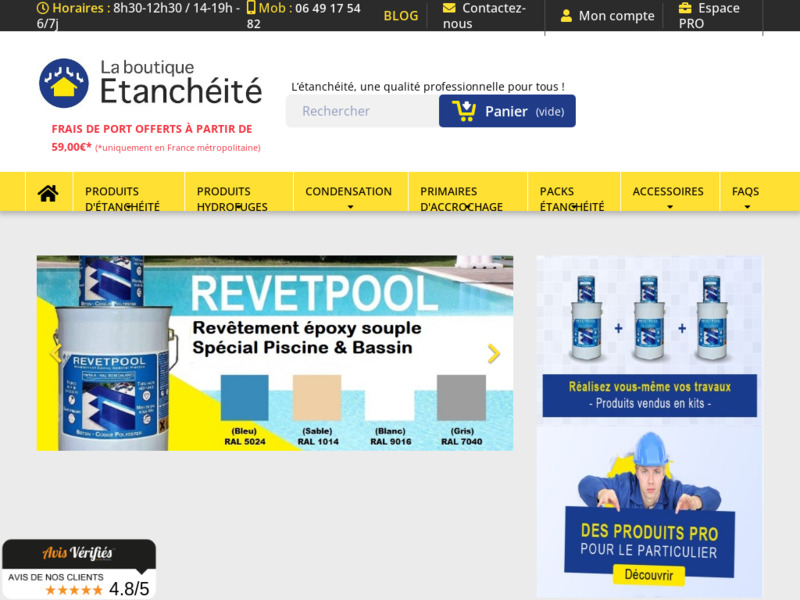 La boutique étanchéité